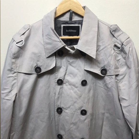 Le Chateau Men’s Beige Double Breasted Trench Coat XL - Picture 3 of 12